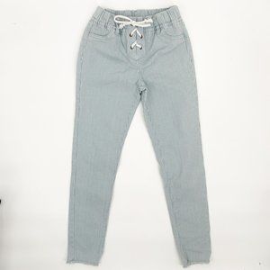 Dex Clothing Girls Summer Pinstripe Pull On Denim Size M